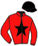 casaque portée par Brunelli Mlle M. jockey du cheval de course PRECIOSITE, information pmu ZETURF