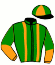 casaque portée par Gelormini G. jockey du cheval de course COINTREAU, information pmu ZETURF