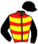 casaque portée par Crastus A. jockey du cheval de course JOEY UP, information pmu ZETURF