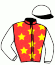 casaque portée par Barbaud K. jockey du cheval de course CALIFORNIA (FR), information pmu ZETURF