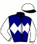 casaque portée par Blondel F. jockey du cheval de course CHOCO CHARLY (FR), information pmu ZETURF