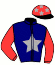 casaque portée par Molins Mlle A. jockey du cheval de course KHIVALA (IE), information pmu ZETURF