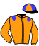 casaque portée par Molins Mlle A. jockey du cheval de course ROSNY (FR), information pmu ZETURF