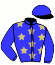 casaque portée par Crastus A. jockey du cheval de course PERFECT ROSE (FR), information pmu ZETURF