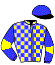 casaque portée par Mendizabal I. jockey du cheval de course ENNAKHIL (FR), information pmu ZETURF