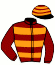 casaque portée par Molins Mme Amb. jockey du cheval de course VERTI CHOP (FR), information pmu ZETURF