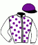 casaque portée par Velon Mlle M. jockey du cheval de course MARS GR (FR), information pmu ZETURF