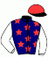 casaque portée par Crublet E. jockey du cheval de course EXPLORAR (FR), information pmu ZETURF