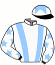 casaque portée par Millet G. jockey du cheval de course SPIRIT GREY, information pmu ZETURF