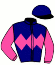 casaque portée par Brunelli Mlle M. jockey du cheval de course PANISA, information pmu ZETURF