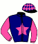 casaque portée par Bonnafoux L. jockey du cheval de course ESCROC DE VILLABON, information pmu ZETURF