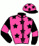 casaque portée par Salamani Mme Cél. jockey du cheval de course GLAMOUR MONTAVAL, information pmu ZETURF