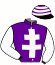 casaque portée par Mendizabal I. jockey du cheval de course HOTENTICA, information pmu ZETURF
