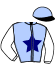 casaque portée par Mourot N. jockey du cheval de course INNOCENT DU BOURG, information pmu ZETURF