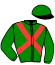 casaque portée par Tugend G. jockey du cheval de course JASMIN BAM, information pmu ZETURF