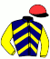 casaque portée par Donabedian Mlle M. jockey du cheval de course JETSTAR DE VRIE, information pmu ZETURF