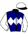 casaque portée par Velon Mlle M. jockey du cheval de course HUNTER'S LUCK, information pmu ZETURF casaque portée par Velon Mlle M. jockey du cheval de course HUNTER'S LUCK, information pmu ZETURF
