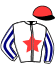 casaque portée par Nivard F. jockey du cheval de course HERA D'IROISE (FR), information pmu ZETURF