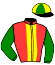 casaque portée par Poupiot V. jockey du cheval de course HIPPIE DU BREIL, information pmu ZETURF