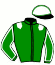 casaque portée par Raffin E. jockey du cheval de course JIBI DU FRUITIER, information pmu ZETURF
