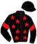 casaque portée par Peltier T. jockey du cheval de course IPSWICH DE CAHOT, information pmu ZETURF