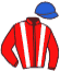 casaque portée par Raffegeau S. jockey du cheval de course JAGUAR HAUFOR, information pmu ZETURF