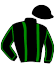 casaque portée par Abrivard L. jockey du cheval de course GRAAL DE BUSSET, information pmu ZETURF