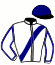 casaque portée par Thomain D. jockey du cheval de course FAREDGIO MENUET, information pmu ZETURF