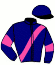 casaque portée par Melai V. jockey du cheval de course KISS AND FLY, information pmu ZETURF