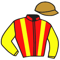casaque portée par Marin G. jockey du cheval de course KURAPIKA DU PONT, information pmu ZETURF