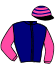 casaque portée par Velany A. jockey du cheval de course JOYAU BLUE, information pmu ZETURF