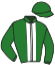 casaque portée par Raffin E. jockey du cheval de course KASHMIRE TONIC, information pmu ZETURF