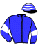 casaque portée par Lagadeuc F. jockey du cheval de course JADE DU CEDRE, information pmu ZETURF