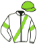 casaque portée par Hassid J. jockey du cheval de course ILA D'OR DU VINOIS, information pmu ZETURF
