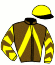 casaque portée par Catel Mar. jockey du cheval de course HEROINE DARCHE, information pmu ZETURF