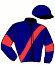 casaque portée par Leblanc K. jockey du cheval de course JOCONDE DE RHEVE, information pmu ZETURF