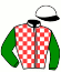 casaque portée par Mendizabal I. jockey du cheval de course SAUMET (IE), information pmu ZETURF