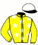 casaque portée par Le Pemp Mlle L. jockey du cheval de course FREE VOLO (FR), information pmu ZETURF