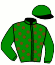 casaque portée par Foulard Mlle L. jockey du cheval de course SUNSET BEACH (FR), information pmu ZETURF