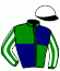 casaque portée par Veron F. jockey du cheval de course FELICIA DU PECOS (FR), information pmu ZETURF