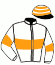 casaque portée par Gutierrez Val A. jockey du cheval de course KALINQA, information pmu ZETURF