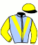 casaque portée par Foulon M. jockey du cheval de course FREE BREATH, information pmu ZETURF