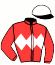 casaque portée par Fourcade R. jockey du cheval de course BLACKLIST, information pmu ZETURF