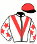casaque portée par Martens C. jockey du cheval de course FRESNEAUX, information pmu ZETURF