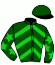 casaque portée par Molins Mlle A. jockey du cheval de course EXPRESS (FR), information pmu ZETURF
