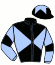 casaque portée par De Chitray A. jockey du cheval de course DINOLIT (FR), information pmu ZETURF