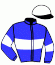 casaque portée par Sourbe Mlle H. jockey du cheval de course MISTI D'ASPE, information pmu ZETURF