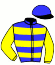 casaque portée par Dromigny T. jockey du cheval de course HURRY UP DE HOERDT (FR), information pmu ZETURF