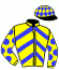 casaque portée par Laurent S. jockey du cheval de course WALALI WALALA (FR), information pmu ZETURF