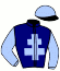 casaque portée par Aridj Mehdi-mike jockey du cheval de course VALMY DE VAUT (AQ), information pmu ZETURF